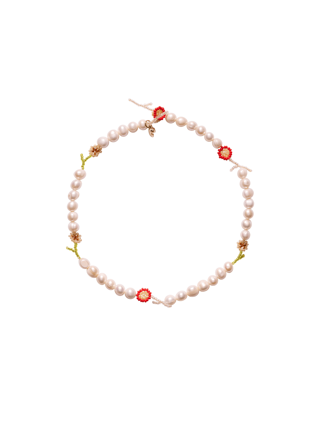 Multi Pearl Flor Necklace