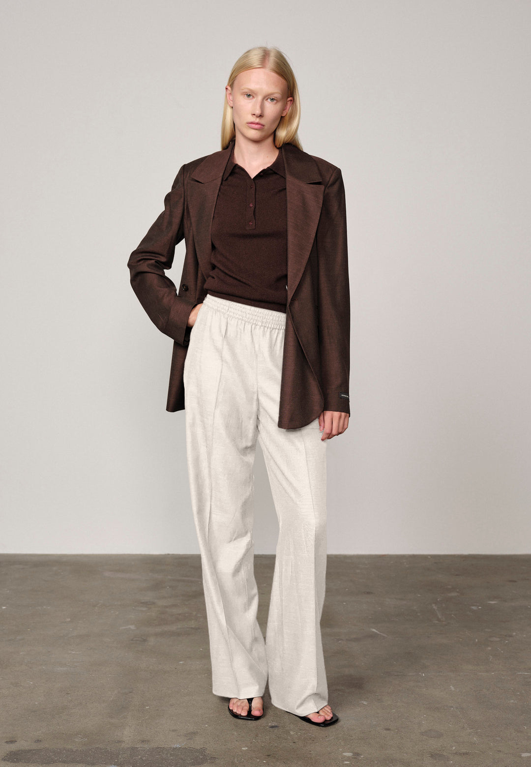 Pinky Mid Waist Pants, White