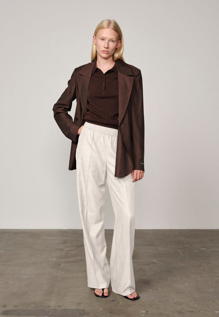 Pinky Mid Waist Pants, White