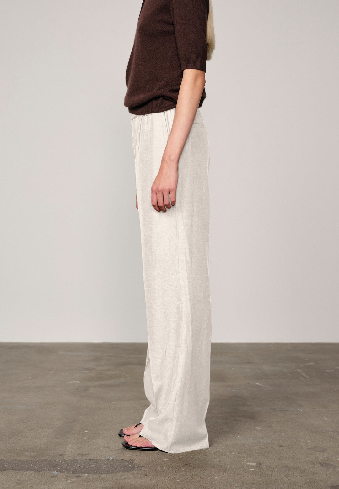 Pinky Mid Waist Pants, White