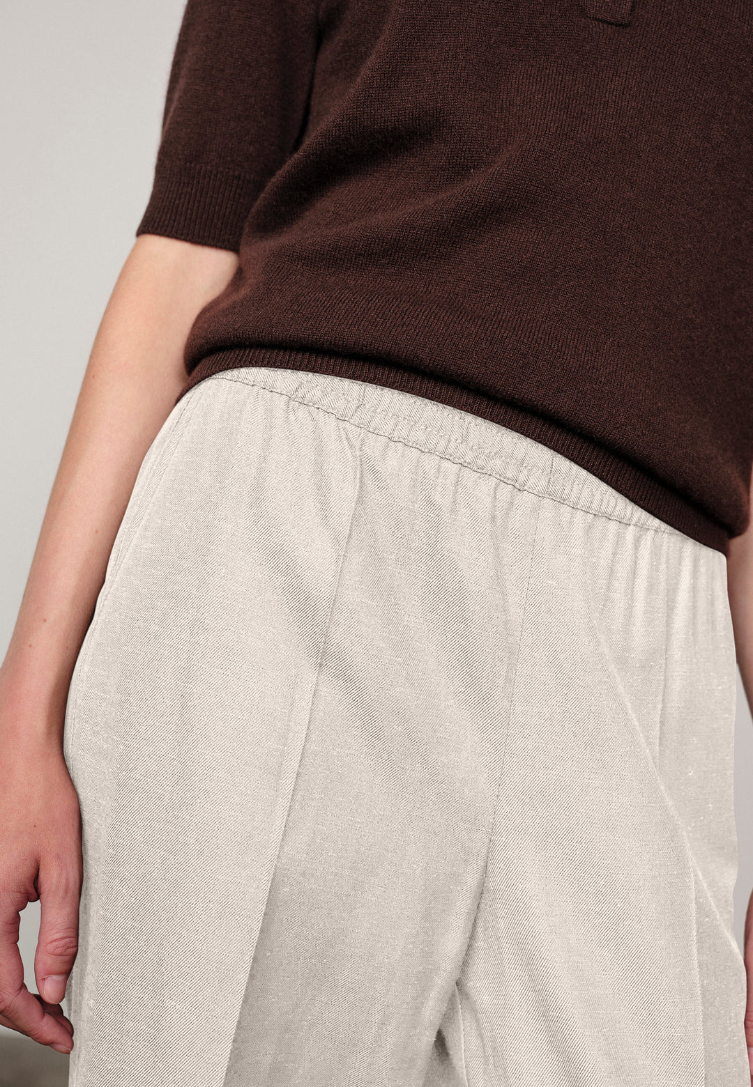 Pinky Mid Waist Pants, White