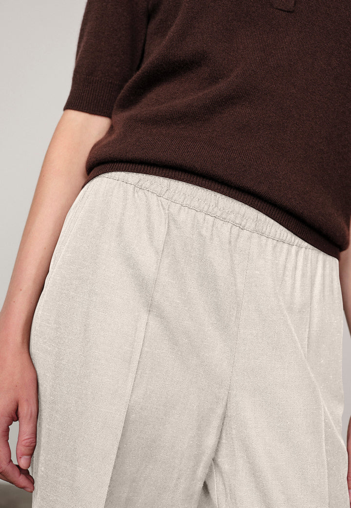 Pinky Mid Waist Pants, White