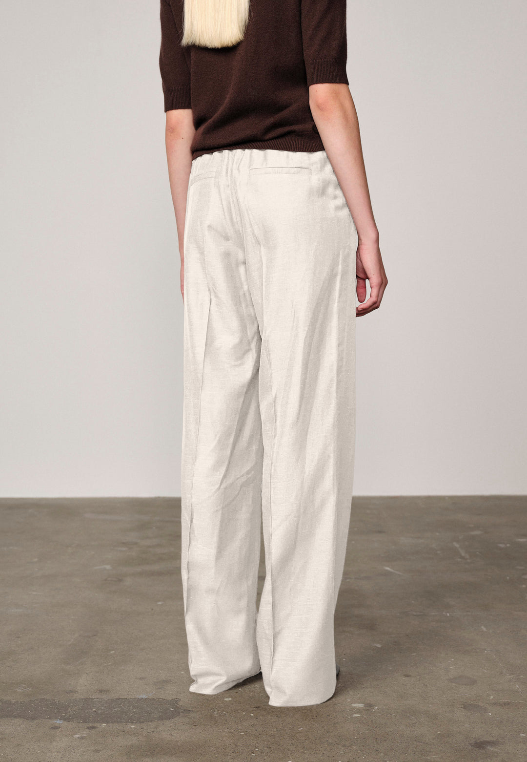 Pinky Mid Waist Pants, White