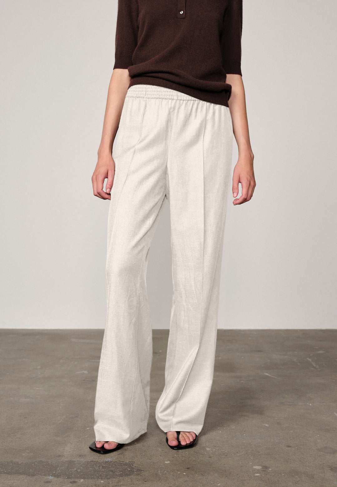 Pinky Mid Waist Pants, White