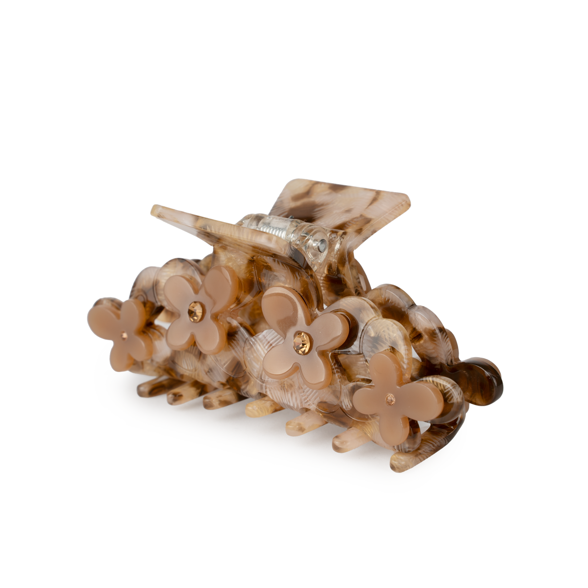 Pretty Blossom Hair Grip, Brown