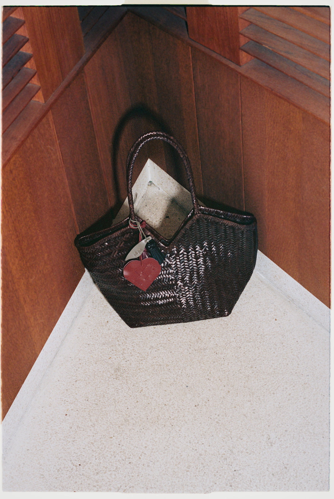 Humi Small Leather Bag, Umber
