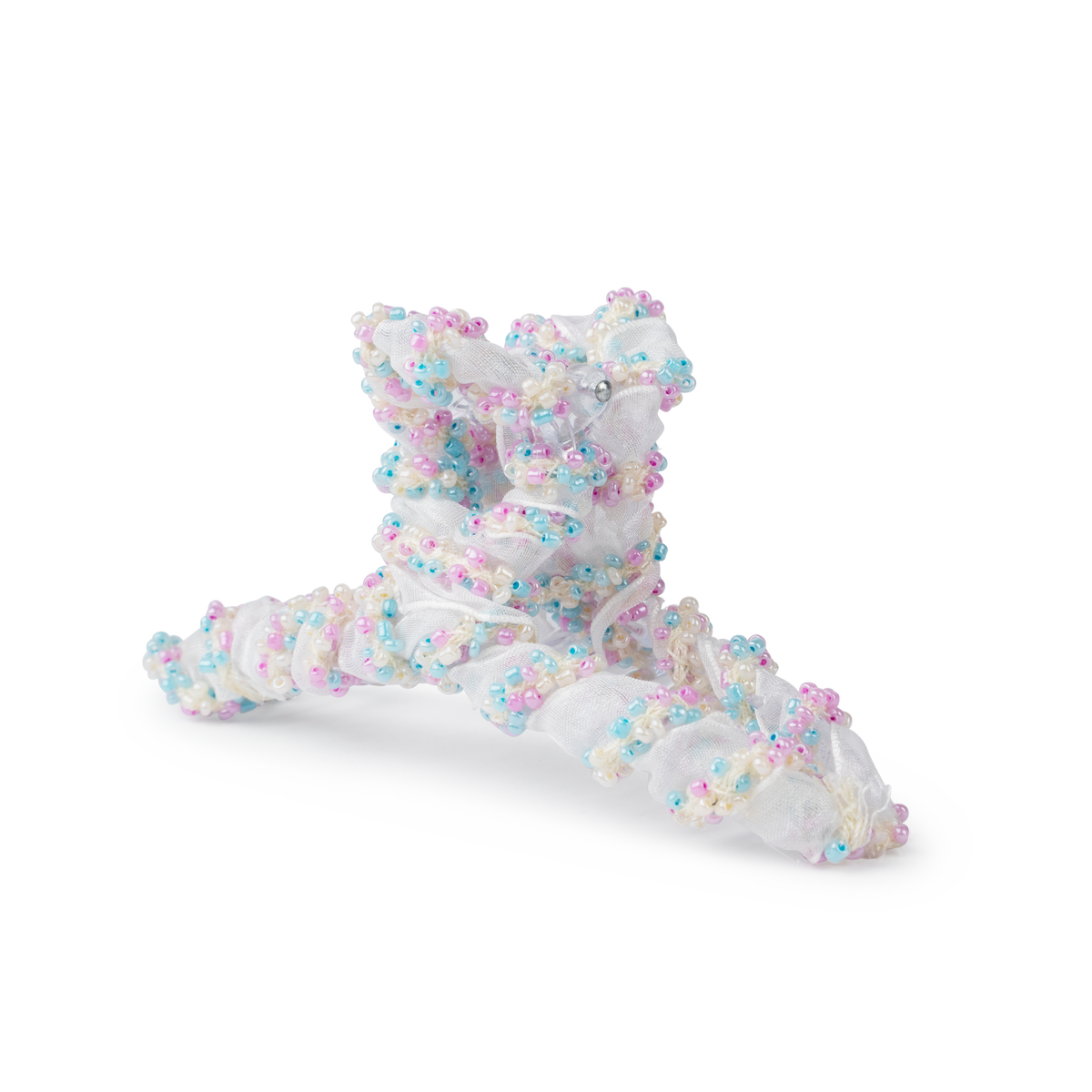 Ribbon Hair Claw, Pearly Mix