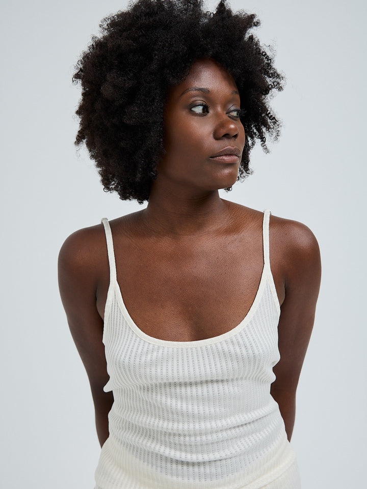 Silky Sofia Top, Off-White