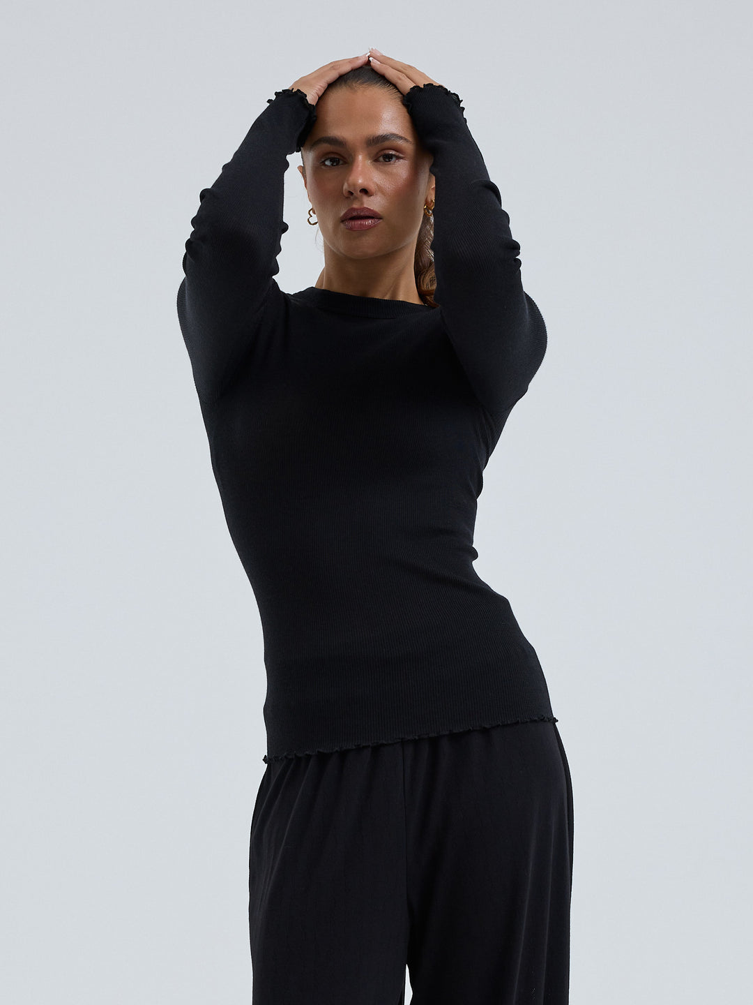 Wooly Long Sleeve, Black