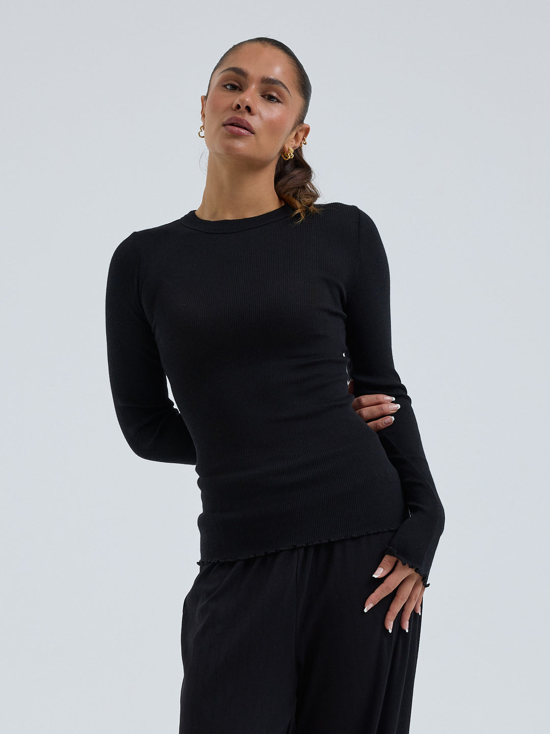 Wooly Long Sleeve, Black