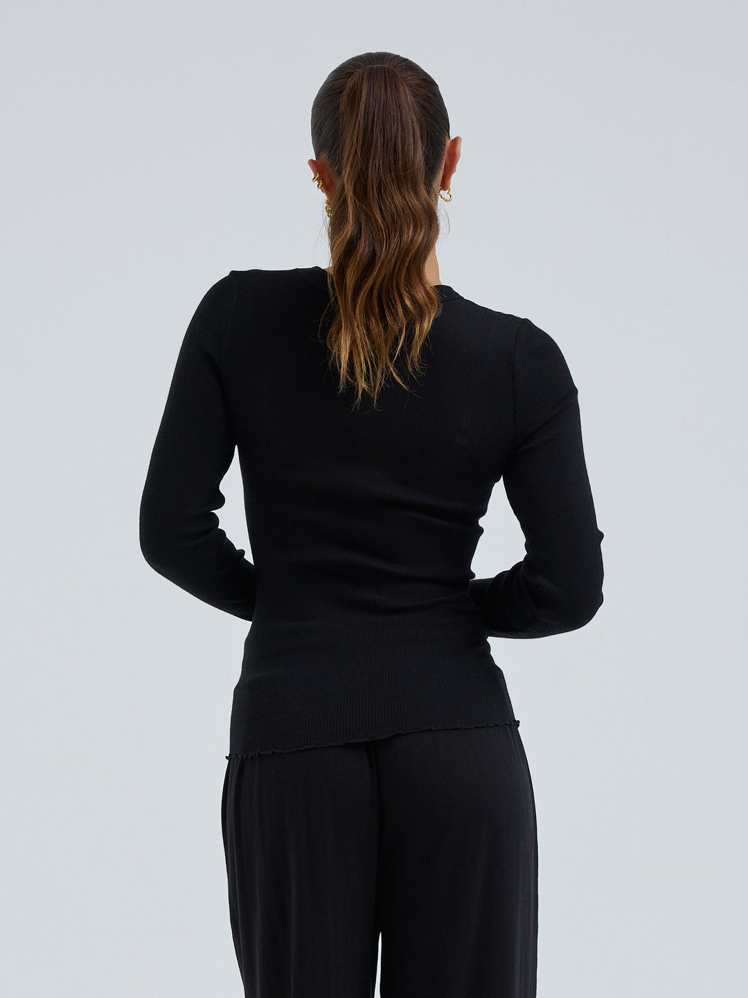 Wooly Long Sleeve, Black