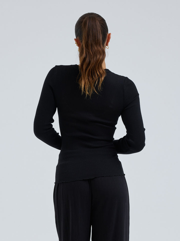 Wooly Long Sleeve, Black