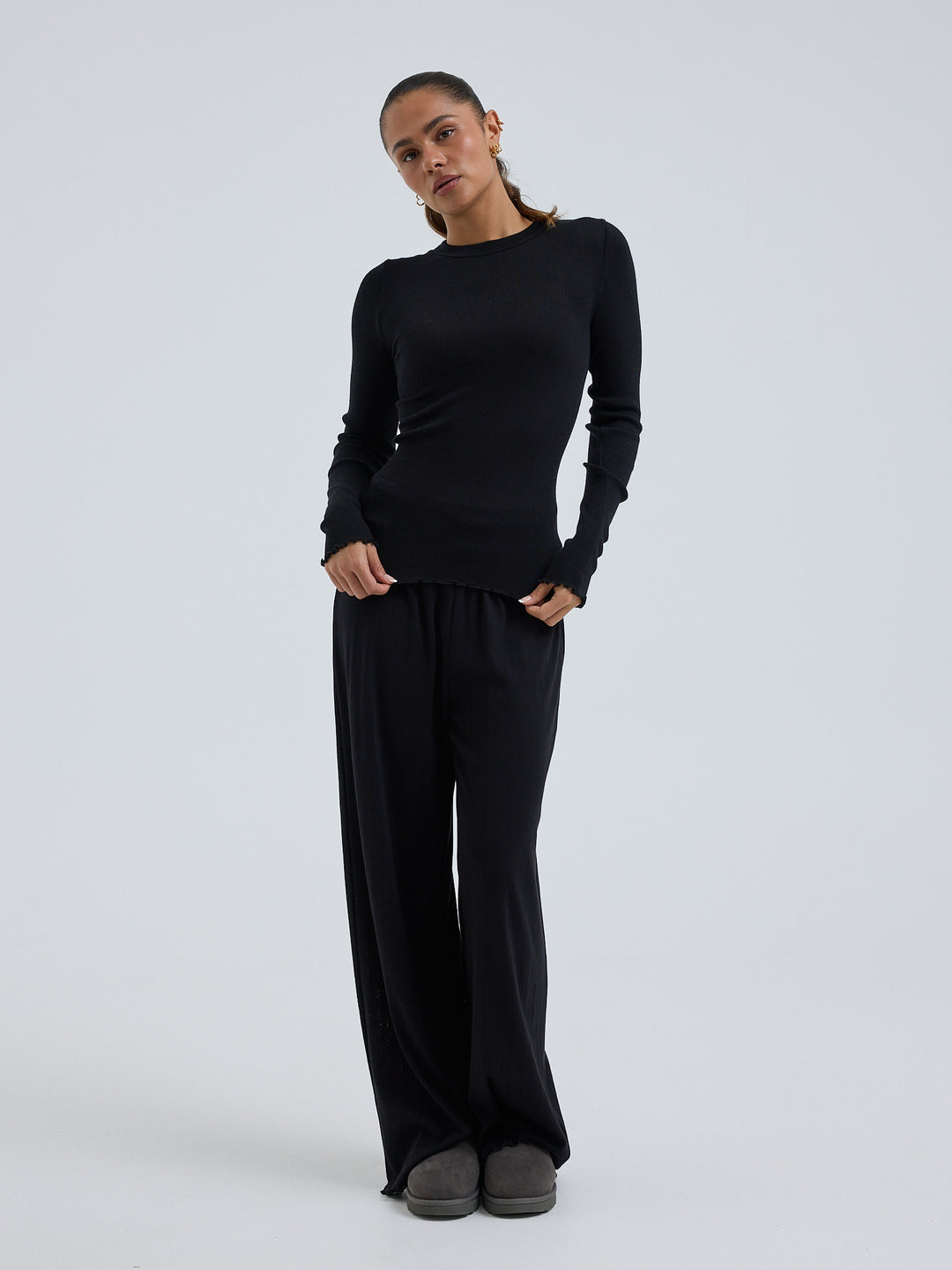 Wooly Long Sleeve, Black