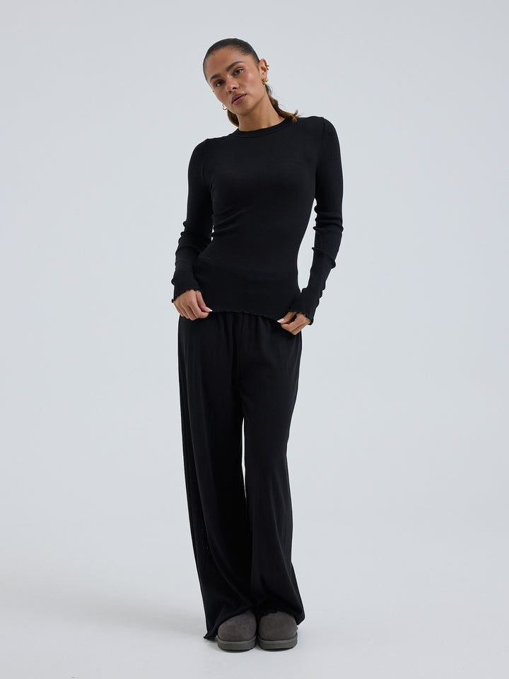 Wooly Long Sleeve, Black
