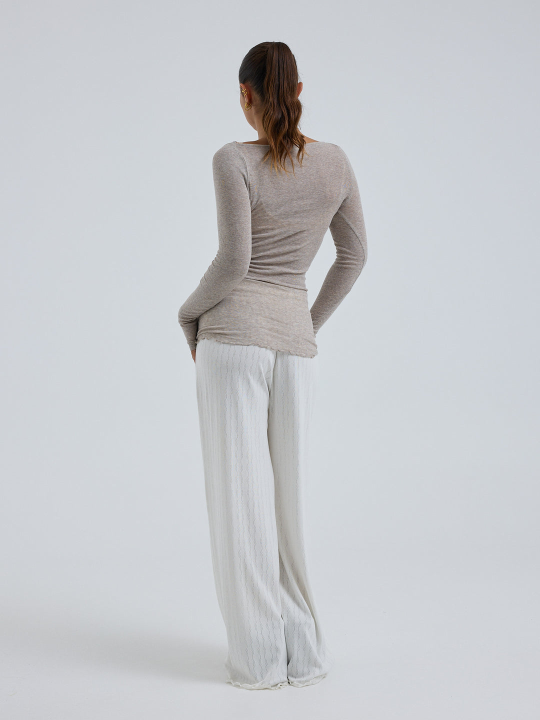 Cotton Boat Neck, Desert Melange