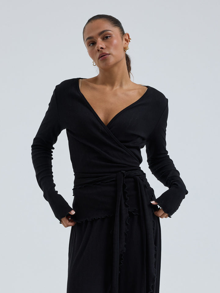 Jacquard Wrap, Black
