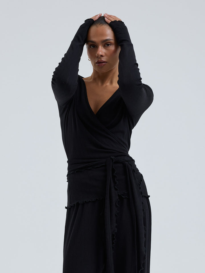Jacquard Wrap, Black
