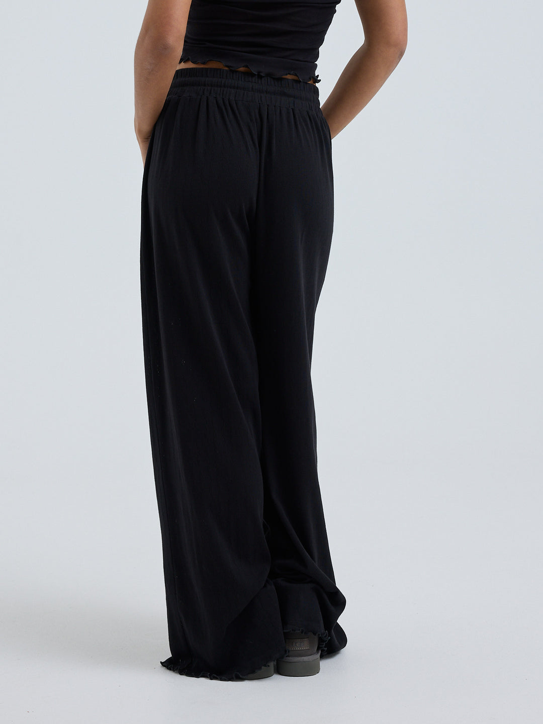Jacquard Pants, Black
