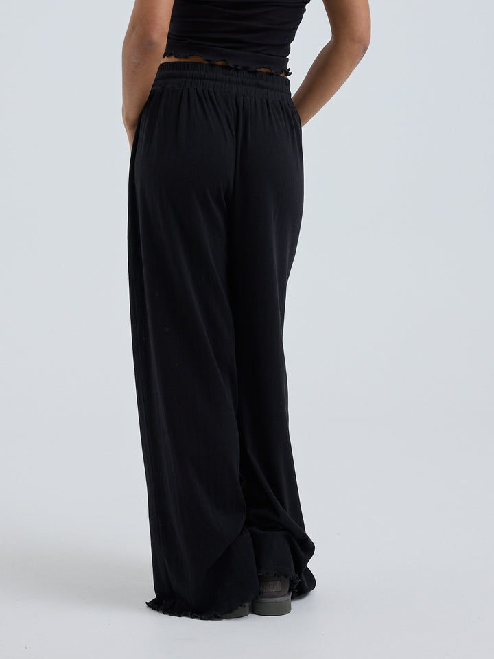 Jacquard Pants, Black