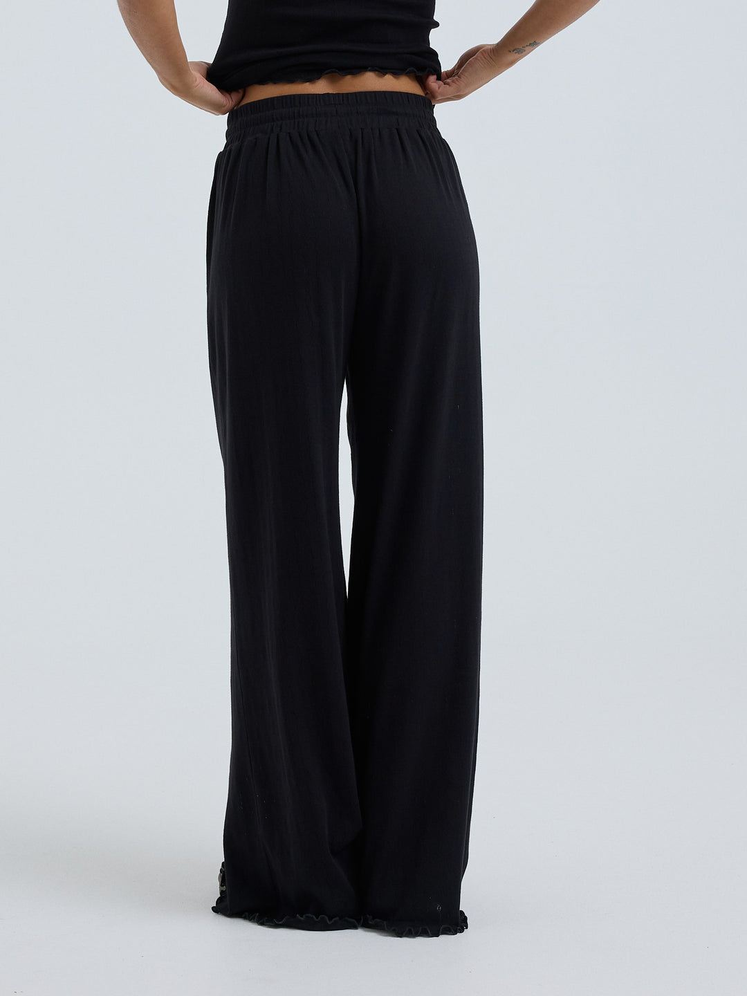 Jacquard Pants, Black
