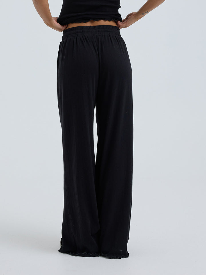 Jacquard Pants, Black