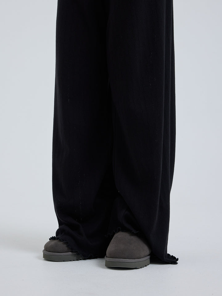 Jacquard Pants, Black