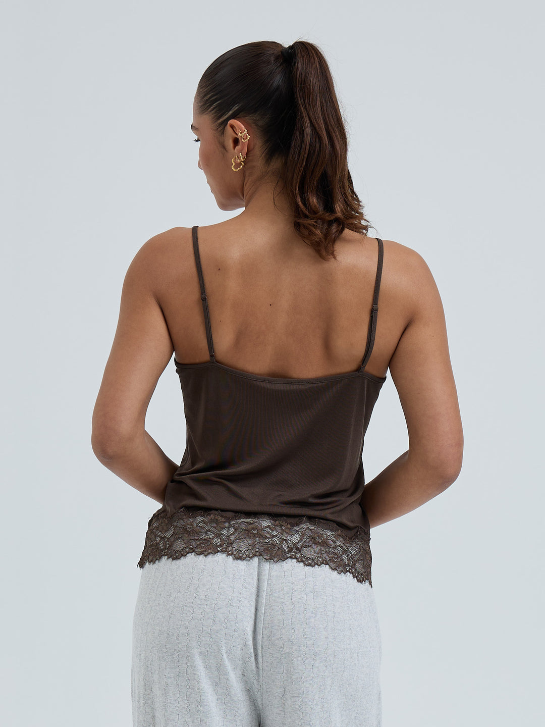 Silk Cami Romance - Umber Brown