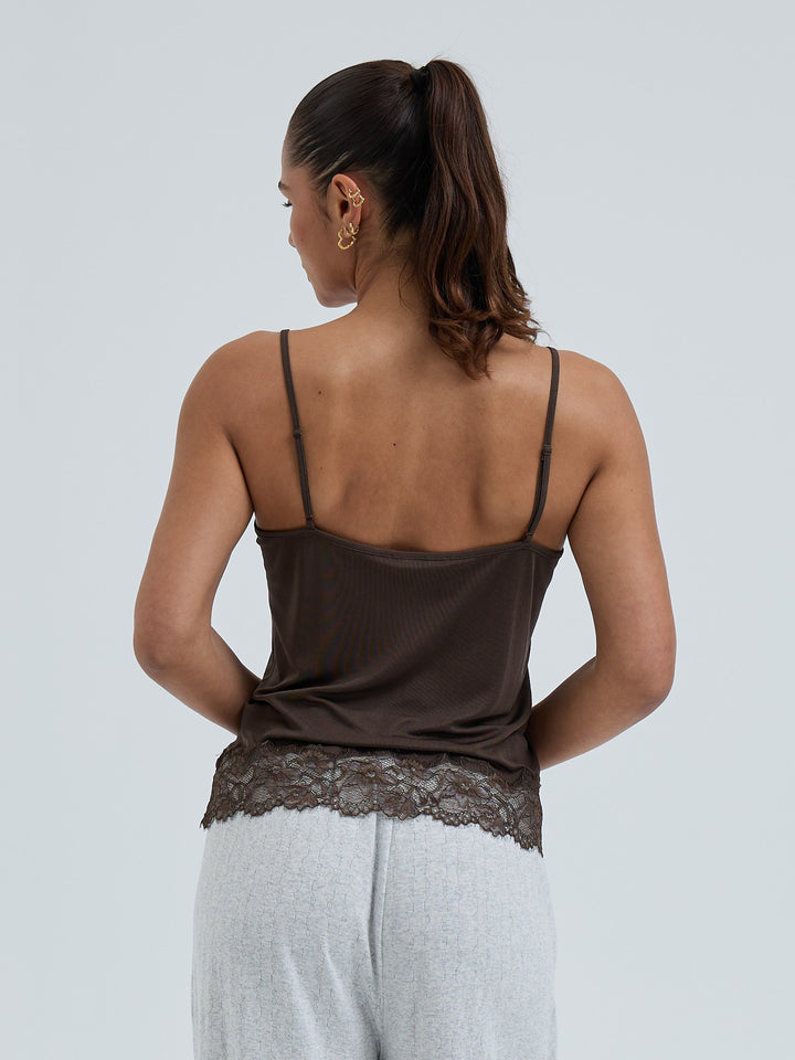 Silk Cami Romance - Umber Brown