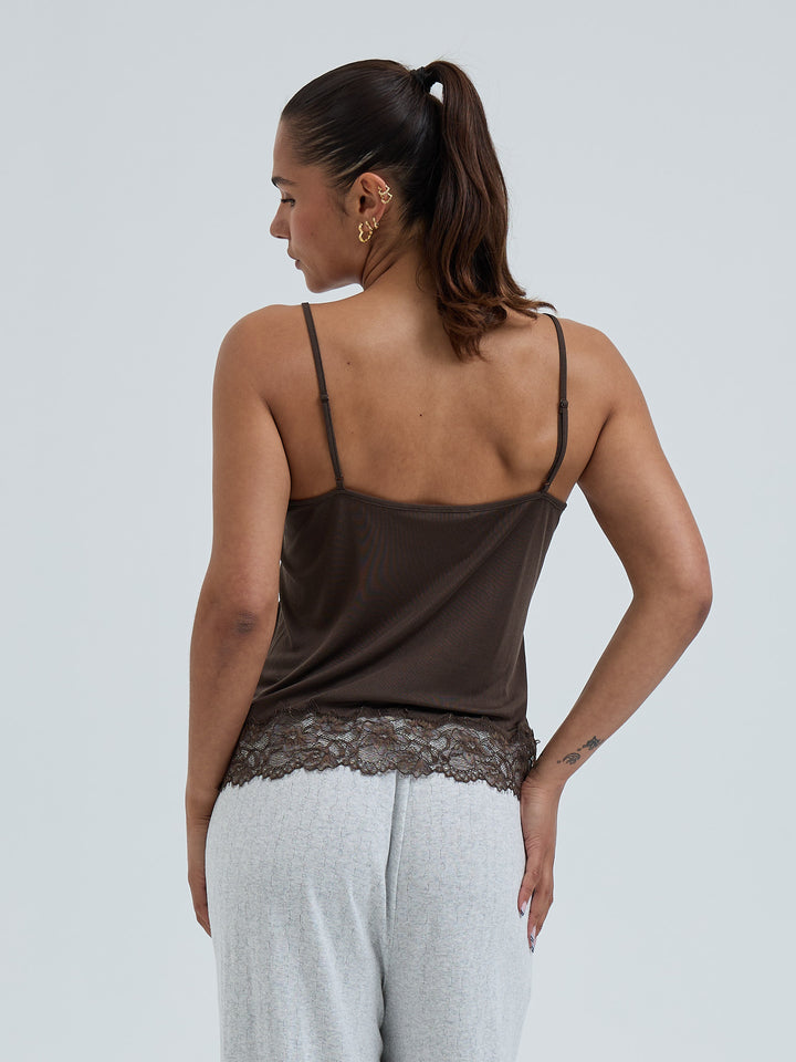 Silk Cami Romance - Umber Brown