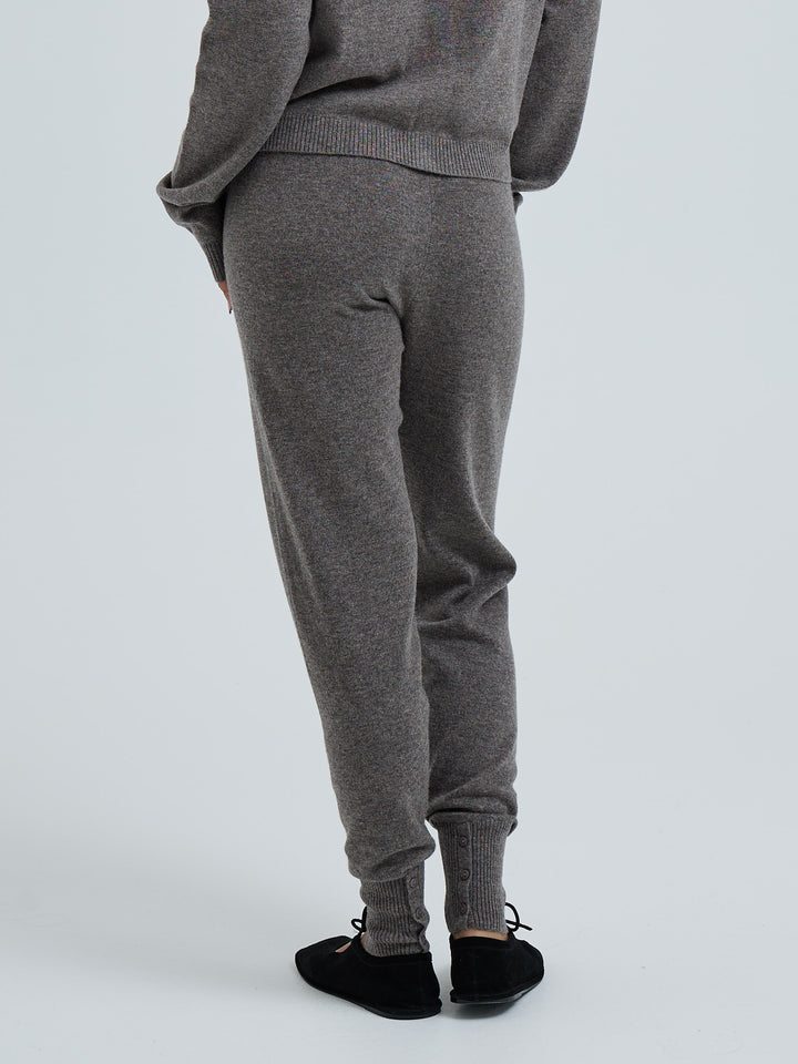 Wool Cashmere Leggings Pants - Mushroom