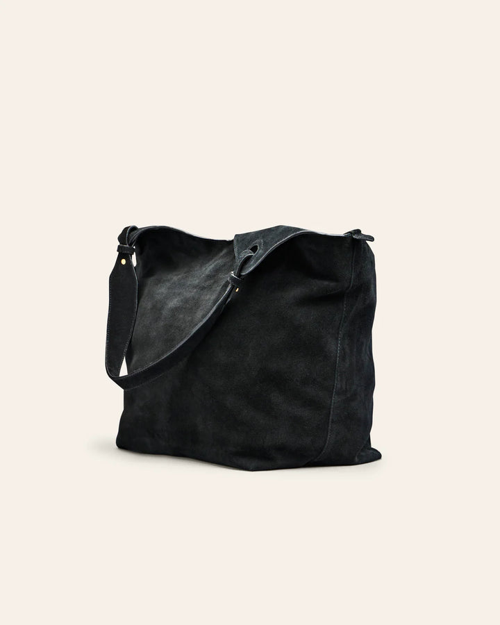 Soho Suede Tote Bag, Black