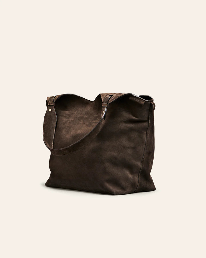 Soho Suede Tote Bag, Umber Suede