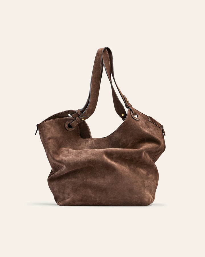 Soho Suede Tote Bag, Umber Suede