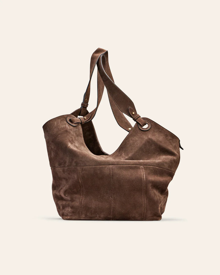 Soho Suede Tote Bag, Umber Suede