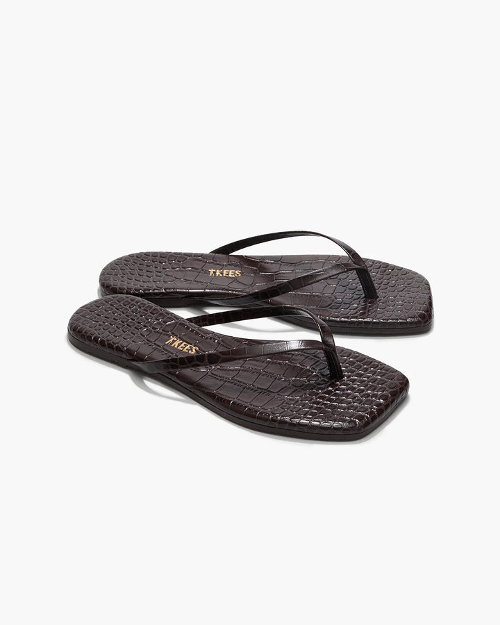 Lily Square Toe, Croco Brown