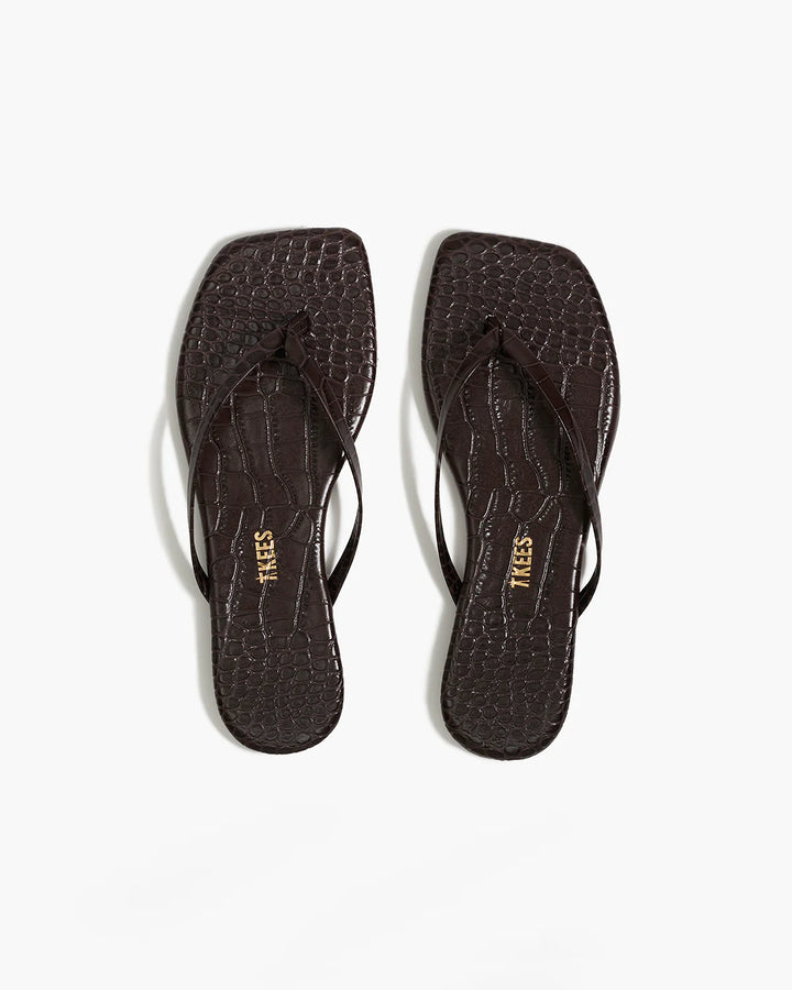 Lily Square Toe, Croco Brown