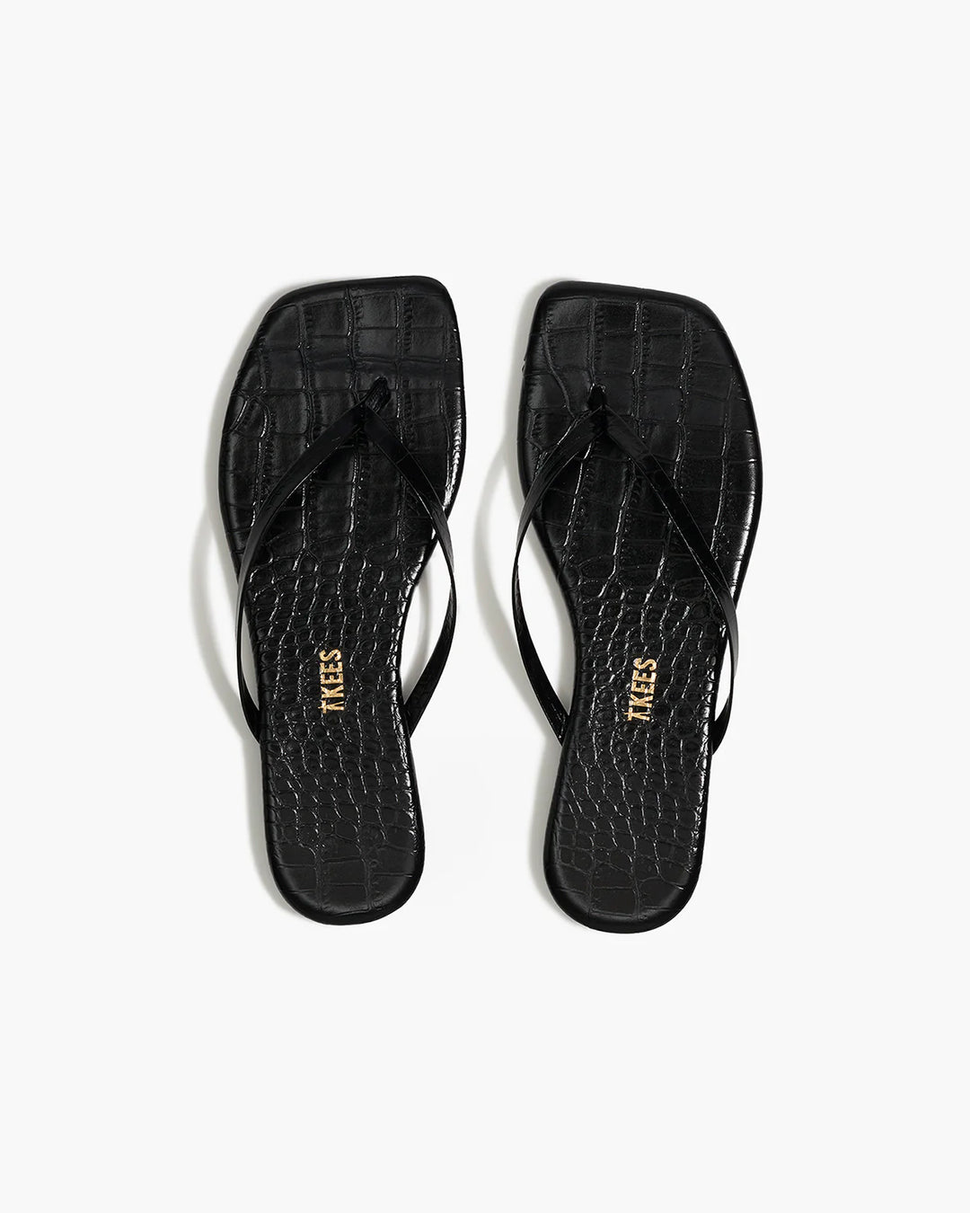 Lily Squere Toe, Croco Black