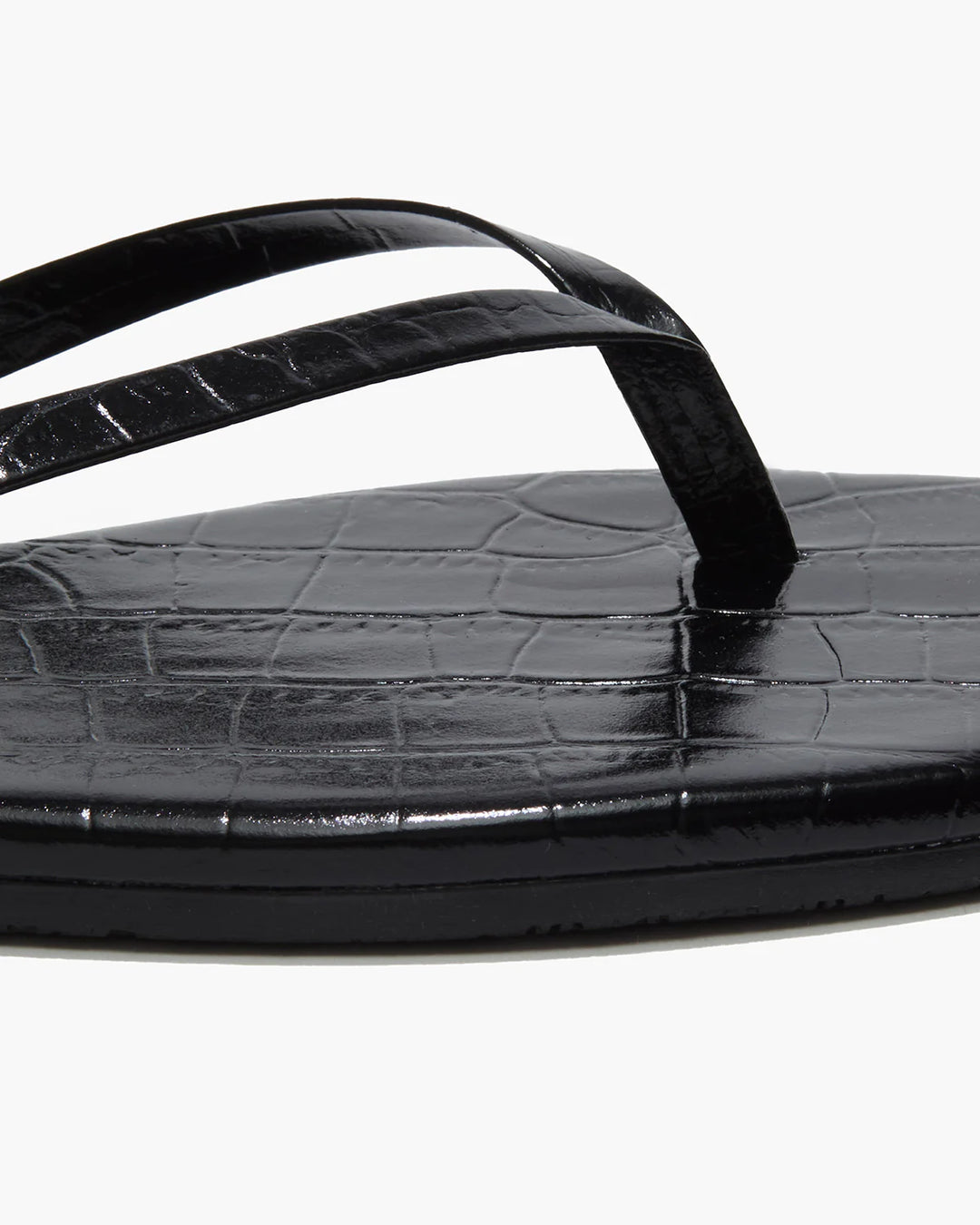 Lily Squere Toe, Croco Black