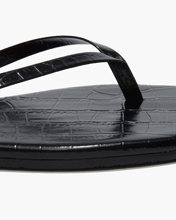 Lily Squere Toe, Croco Black