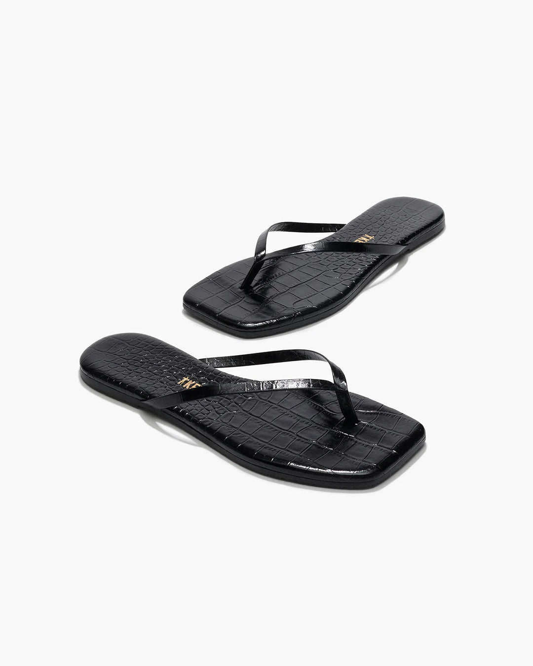 Lily Squere Toe, Croco Black