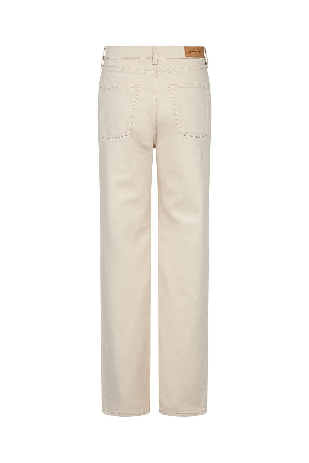 Brown Straight Jeans, Organic Ecru