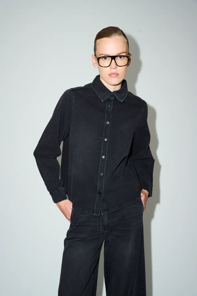 Ellen Denim Shirt Wash Milano Black
