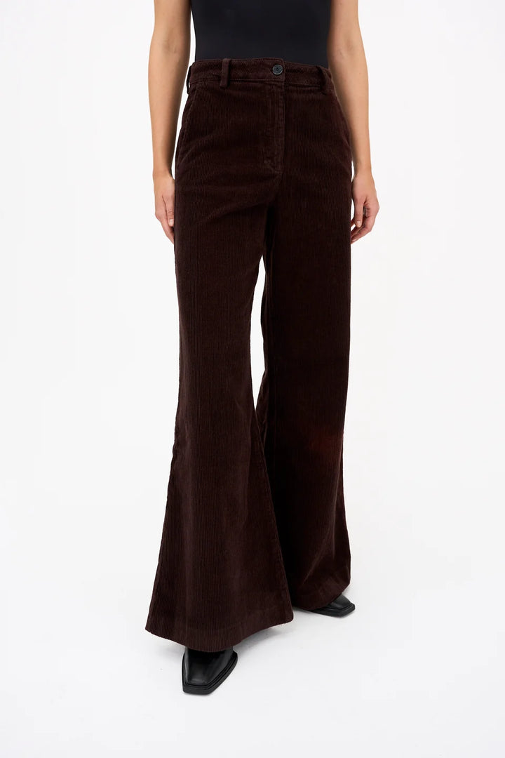 Ellen French Corduroy Pant - Black Coffee