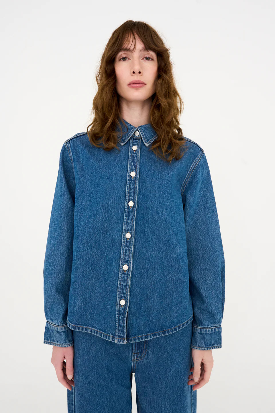 Ellen Denim Shirt, Denim wash
