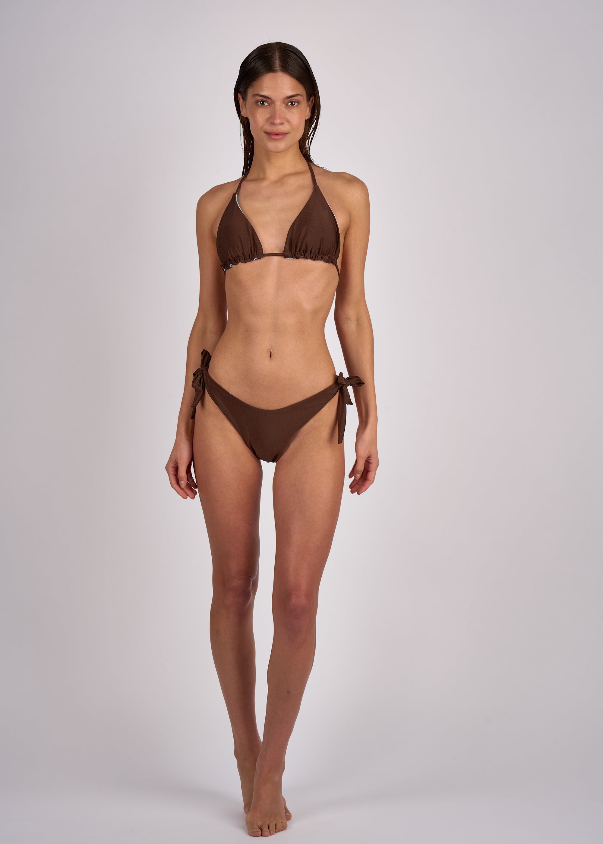 Waverly Bikini Top Brown/Blue // FORPÖNTUN LOK MAÍ
