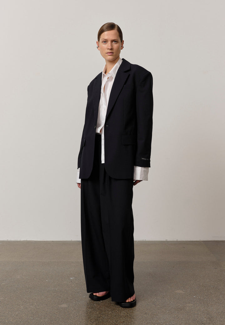 Pre-loved I Yago Blazer, Navy Pinstripe