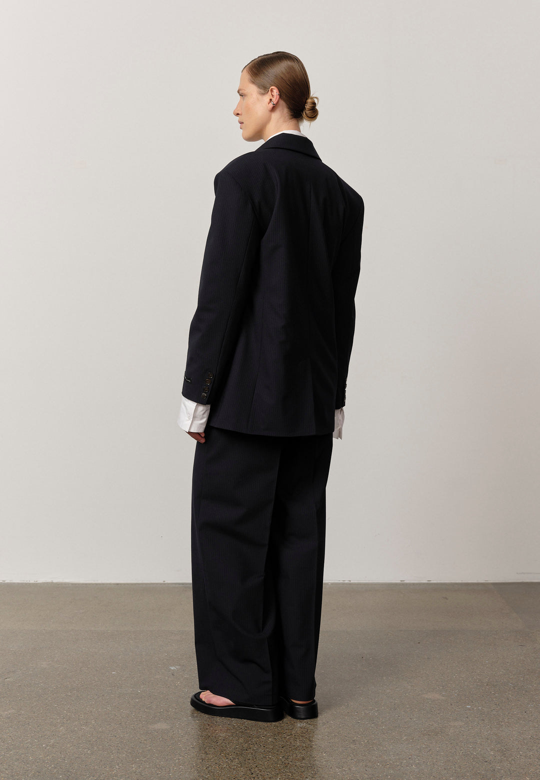 Pre-loved I Yago Blazer, Navy Pinstripe