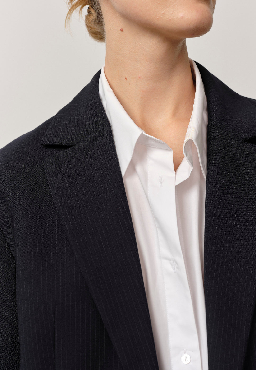 Pre-loved I Yago Blazer, Navy Pinstripe