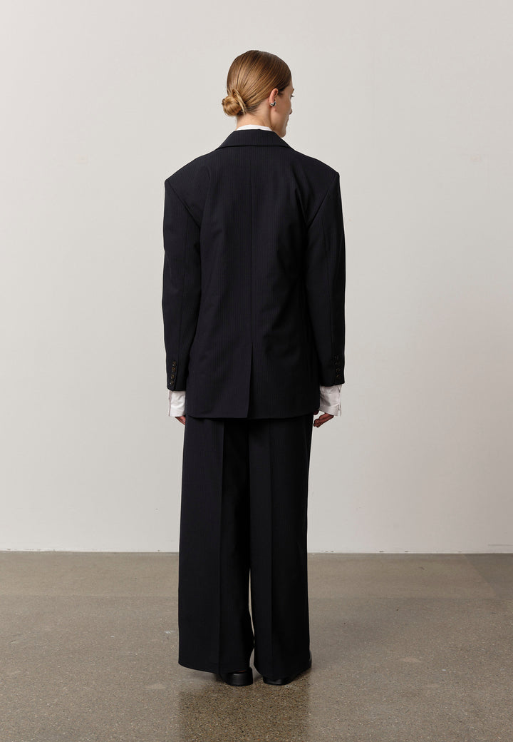 Pre-loved I Yago Blazer, Navy Pinstripe
