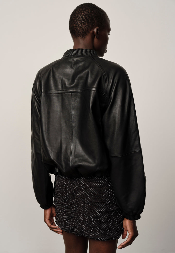 Bomber Leather Jacked - Black